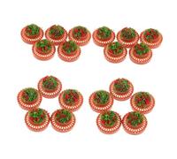 Baluue 20pcs Simulation Flower Plant Pots Dollhouse Artificial Potted Flowers Mini Dollhouse Accessory Novel Pots Miniature Miniature Landscape Model Simulation Scene
