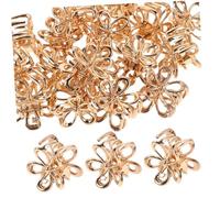 Baluue 20Pcs Tiny Gold Flower Hair Clips Small Metal Claw Barrettes for Women Mini Floral Hair Accessories for Styles Bangs and Half-up Hairstyles