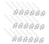 Baluue 20pcs U-shaped Bridal Hairpins with Rhinestones and S Breath Design Elegant Wedding Hair Accessories for Bridesmaids and Women Stable Lightweight Updo Clips for Classic Wedding