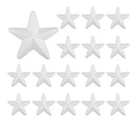 Baluue 20pcs White Foam Five-pointed Stars Craft Kit for DIY Holiday Decorations Polystyrene Star Figurines for Christmas Tree Ornaments and Handcrafting Projects
