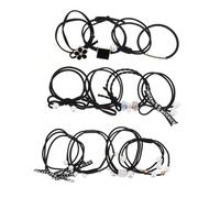 Baluue 24pcs Elastic Hair Ties for Women Soft and Smooth Scrunchies No Damage Hair Rope for Ponytails Black for Everyday Use and Special Occasions