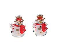 Baluue 25pcs Flashing Snowman Brooch Pin Christmas LED Glowing Brooches Light Up Glitter Cute Pins for Women and Girls Jewelry Party Holiday Cartoon Badge