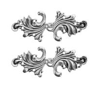 Baluue 2pairs Button Closure Cheongsam Shawl Clasps for Mother Dresses Cardigans Heavy Duty Alloy Holders for Retro Outfits