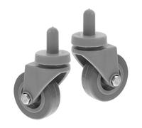 Baluue 2Pcs 5Cm Stainless Steel Spring Mop Bucket Caster Wheels Replacement for Rolling Cart Trolley Swivel Plate Casters Suitable for Kitchen and Cleaning Equipment