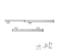 Baluue 2pcs Ball Bearing Keyboard Drawer Slides 35mm Wide 350mm Long White Keyboard Tray Rails Under Desk Office Desk Slide Hardware