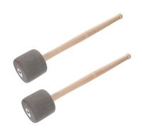 Baluue 2pcs Bass Drum Mallets Foam Head Handle Drumsticks Lightweight Portable Percussion Sticks for Professional Drummers and Students Practice
