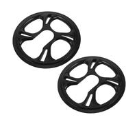 Baluue 2pcs Bike Chain Protector Cover Crankset Chain Guard 42 Teeth 5-hole Plastic Replaceable Design Easy Installation for Fixed Gear and Mountain Bikes