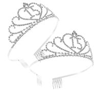 Baluue 2pcs Birthday Rhinestone Number Elegant Headwear for Girls Party Decoration Photo Props for Birthday Celebrations