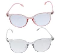Baluue 2pcs Blue Light Blocking Glasses with Plastic Frames for Men and Women, Comfortable to Wear, Practical Eye Screen Protection for Computer and Daily Use