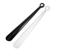Baluue 2pcs Boot Shoe Horn: Long Handle Plastic Shoes Insert Lifter Tool - Anti-Slip Boot Helper for Elderly Use - Disability-Friendly