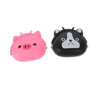 Baluue 2Pcs Cartoon Change Purse Silicone Coin Pouch Lovely Silicone Material Keeping Small Items Classmates Friends Halloween 3.85X3.54X1.77Inch