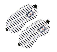 Baluue 2pcs Cotton Linen 3D Sleep Eye Mask Light Blocking Blindfold for Men and Women Adjustable Sleep Mask