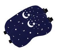 Baluue 2pcs Cute Sleep Masks for Teens Lightweight Cotton and Linen Eye Cover Sleeping Masks Comfortable to Wear for Travel and Office Use Random Color