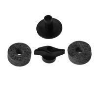 Baluue 2PCS Cymbal Felts and Plastic Sleeves for Drum Kit Noise Dampening Felt Pads with Screw Hand Knob Compatible with Crash Splash Ride Cymbals Vibration Control and Random Color