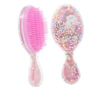 Baluue 2pcs Detangler Hair Brush Soft Massage Comb for Boy Girl Transparent Design Cute Flamingo Graphics for Girls Wet and Dry Hair Care