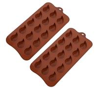 Baluue 2pcs Food Grade Silicone Chocolate Molds for Baking and Candy Making, Non-Stick Creative Silicone Fondant Moulds, Suitable for Desserts and Jelly, Random Color