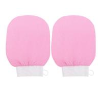 Baluue 2pcs Gentle Exfoliating Bath Mitt Body Scrubber Faux Glove Sensitive Skin Dead Skin Scrubber