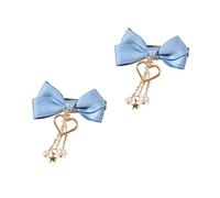 Baluue 2pcs Girls Fringe Hair Bows Bows Clip Barrettes Made of Satin Ribbon Material for Creating Cute Look at Birthday Parties Daily Wear Hairpin Includes