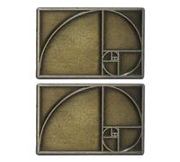 Baluue 2pcs Golden Ratio Enamel Lapel Pins with Math-inspired Design, Vintage Metal Brooches Symbolizing Intelligence and Balance, Back to School Gift for Teachers