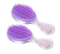 Baluue 2pcs Hair Brush Cute Transparent Detangling Brush for Girls for Travel Gentle Wet Dry for Boys and Girls No More Knots