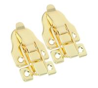 Baluue 2pcs Heavy Duty Iron Duck Billed Toggle Hasp Latch for Wooden Boxes Toolbox Jewelry Box Secure Fastening Spring Loaded Hardware for Home Workshop Use