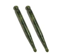 Baluue 2pcs Jade Acupunctures Pens Face Massages Roller Body Gua Sha Tool Natural Xiuyan Jade Promotes Facial Comprehensive Care for Face and Eyes Home Use