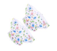 Baluue 2pcs Large Adult Incontinence Pants with Adjustable Snap Closure Reusable Washable Cloth Diapers for Men and Women Breathable Leakproof Nappies with Extra Large Pocket for Reliable