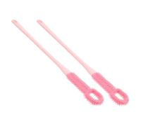 Baluue 2pcs Long Handled Gap Brush Foot Cleaner with Comfortable Grip for Deep Cleaning Toe Gap, Soft Pp and TPE Material Scrub Brushes for Cleaning Feet and Shower Use