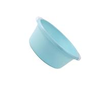 Baluue 2pcs Medium Plastic Wash Basins Household Foot and Face Washing Bowls Sky Blue Suitable for Bathroom and Travel Use