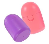 Baluue 2Pcs Microwave Safe Food-Grade PP Storage Boxes for Women Personal Items and Steam High-Temperature Resistant Organizer in Purple and Pink for Daily Replacement Needs