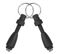 Baluue 2pcs Mini Cigar Punch Tool with Precision Punching and Versatile Compatibility, Portable Stainless Steel and Silicone Hole Puncher Keychain for Travel and Social Events
