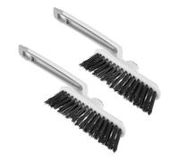 Baluue 2pcs Multi-functional Rotating Crevice Cleaning Brush for Bathroom Tile Floors and Narrow Gaps Hard Bristle Scrub Tool with Long Handle Anti-skid Grip for Household Kitchen Toilet