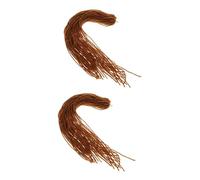 Baluue 2pcs Natural Looking Hair Wig for Men Women Fake Dreadlock Extensions Passion Twist Crochet Hair Messy Bun Hairpiece Comfortable Breathable Design