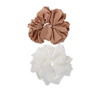 Baluue 2pcs Oversized Fabric Jumbo Scrunchies for Women Satin Ballet Ponytail Holders Gentle Hair Care Elastic Bands for Thick Fine Hair Sleep Styling