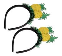 Baluue 2pcs Pineapple Headband Creative Fruit Hairband Lightweight Comfortable Party Hairhoop for Women and Selfie Props