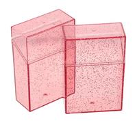 Baluue 2pcs Portable Cigarette Box Plastic Case 20 Capacity Large Capacity Design Preserving Freshness Modern See Through Style for Car Commuting and Travel