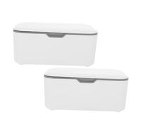 Baluue 2pcs Portable Wipes Dispenser Box with Lid Lightweight Compact Wipe Storage Container for Home Office Stroller and Desk Dustproof Sealed Holder for Dry and Wet Tissues