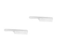 Baluue 2pcs Professional Anti-static Titanium Steel Hairdressing Comb Barber Tool for Salon and Daily Use and Sturdy Design for Thick Curly Straight Hair Silver Finish
