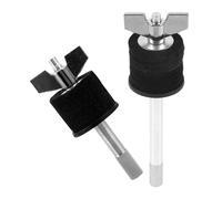 Baluue 2Pcs Professional Drum Cymbals Stacker Set with Long and Short Boom Arms Black Alloy Cymbal Stand Attachment for Hi-Hat Drum Mounting Hardware Suitable for Kit Accessories