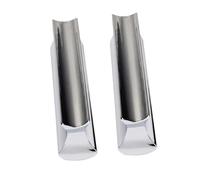 Baluue 2pcs Professional Hard-chrome Plated Stainless Steel Guitar Slides Tone Bars for Acoustic Electric Guitarists Lightweight Metal Finger Slider for Stringed Instruments