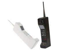 Baluue 2pcs Retro Brick Phone Ornaments Vintage Old Fashioned Telephone Prop Iron Home Decor for Farmhouse Style Photography Scenes