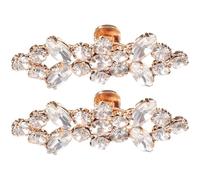 Baluue 2pcs Rhinestone Shoe Jewelry Bling Shoe Accessories Elegant Charming Buckles for Women Decoration Suitable for Ball and Birthdays