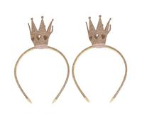 Baluue 2pcs Shiny Birthday Crown Headbands for Women Glitter Princess Tiara Hairbands for Halloween Prom Wedding Party Celebration Accessories