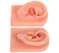 Baluue 2pcs Silicone Ear Piercing Practice Model Reusable Soft Artificial Ears for Piercing Training High Simulation Flexible Silicone Mold for Jewelry Practice