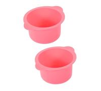 Baluue 2pcs Silicone Wax Warmer Bowl Replacement for Hair Removal Wax Heater Liner Eyebrow Waxing Tool