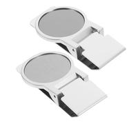 Baluue 2pcs Stainless Steel Money Clip Round Minimalist Wallet Credit Card Holders for Men Front Pocket Use as Bill Clip Banknote Holder