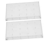 Baluue 2pcs Transparent Nail Drill Bits Storage Stand with Acrylic Nail Bit Holder Organizer for Professional Manicure and Art Training