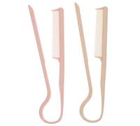 Baluue 2pcs V-shaped Hair Straightening Comb Set for Women, Plastic Material with Quick and Precision Styling Features, for Hair Salon and Business Trip Use