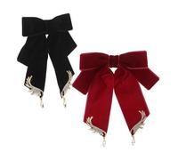 Baluue 2Pcs Vintage Bowknot Brooch Pin with Rhinestone Wing Collar Pins for Men Women Unisex Lapel Accessories for Shirts Suits Classic Retro Style Brooches for Formal and Casual Wear