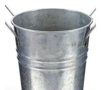 Baluue 2pcs Vintage Galvanized Iron Flower Bucket Rustic Decorative Metal Vase for Home and Garden Retro Flower Arrangement Container for Indoor Patio Display